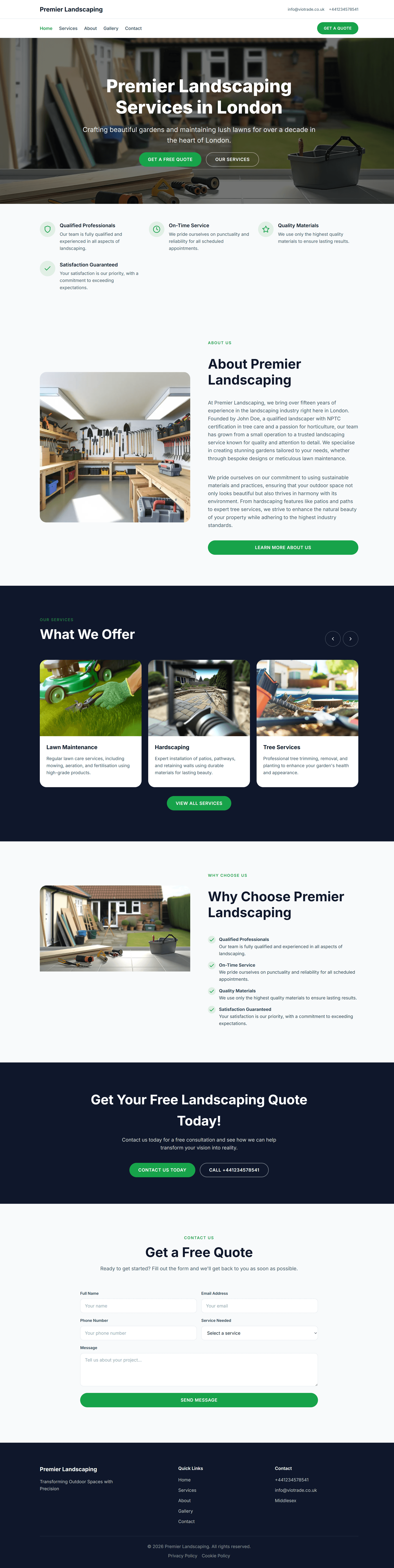 VioTrade AI website builder - professional websites for UK tradesmen